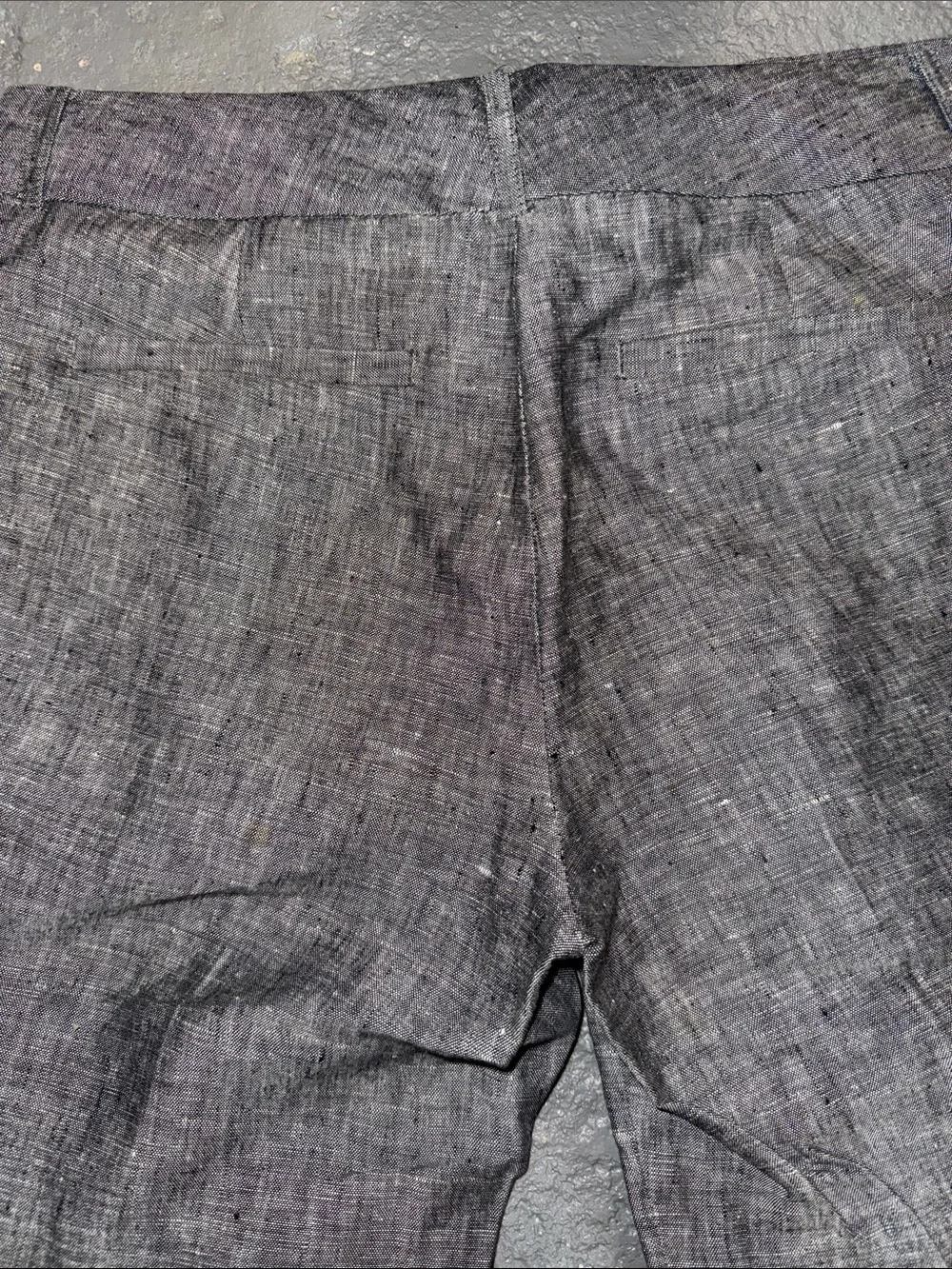 Banana Republic Heather Gray 100% Linen-Blend Dress Pants
